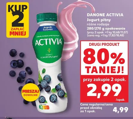 Jogurt pitny Danone Activia promocja w Kaufland