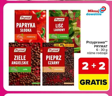 Pieprz czarny ziarnisty Prymat promocja w Carrefour Express