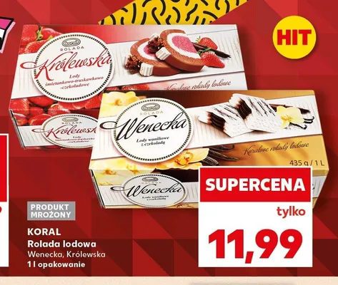 Rolada lodowa Królewska Koral promocja w Kaufland