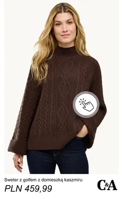 Sweter z golfem z domieszką kaszmiru C & A promocja w C&A