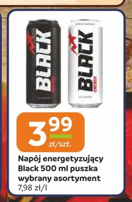 Napój energetyzujący Black promocja w Społem Częstochowa