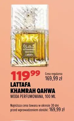 Woda perfumowana Lattafa Khamrah Qahwa promocja w Drogerie Natura