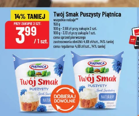 Serek Twój Smak Puszysty Piątnica promocja w POLOmarket
