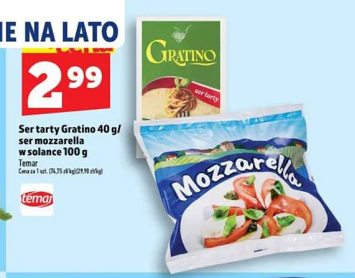 Ser tarty Gratino promocja w TOPAZ