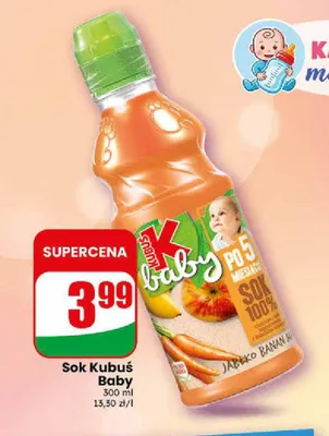 Sok Kubuś Baby promocja w Dino