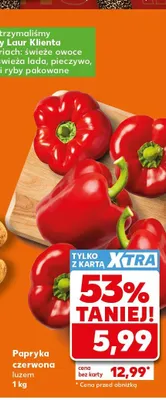 Papryka czerwona luzem promocja w Kaufland