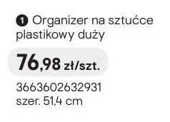 Organizer na sztućce plastikowy duży szer. 51,4cm promocja w Castorama