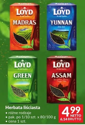 Herbata liściasta Loyd różne rodzaje promocja w Makro