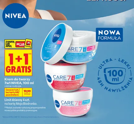 Krem do twarzy 7w1 Nivea odżywczy promocja w Biedronka