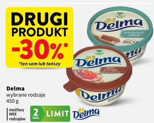 Margaryna Delma wybrane rodzaje promocja w Intermarche