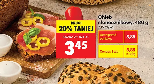 Chleb słonecznikowy promocja w Biedronka