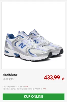 Sneakersy New Balance promocja w eobuwie.pl