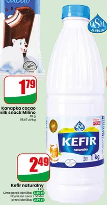 Kefir naturalny OSM Jarocin promocja w Dino