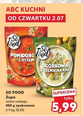 Zupa pomidorowa z ryżem So Food promocja w Kaufland