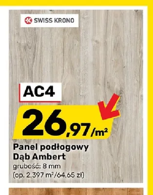 Panel podłogowy Dąb Ambert Swiss Krono promocja w Bricomarche