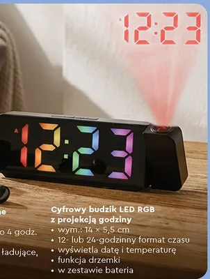 Budzik LED RGB promocja w Biedronka