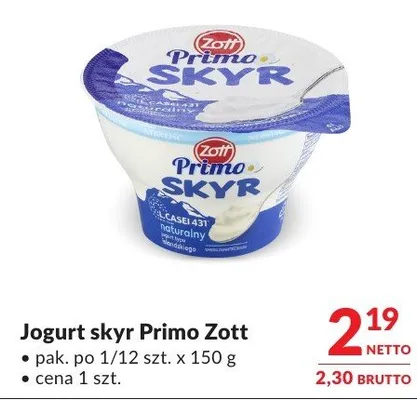 Jogurt skyr Primo Zott promocja w Makro