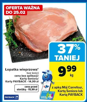 Łopatka wieprzowa promocja w Carrefour