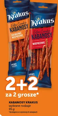 Kabanosy extra cienkie wieprzowe promocja w Groszek