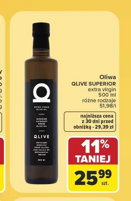 Oliwa extra virgin Qlive Superior promocja w Carrefour