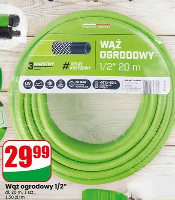 Wąż ogrodowy 1/2" 20m promocja w Dino