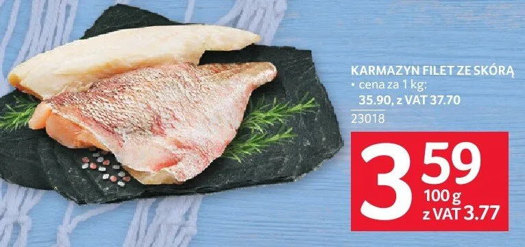 Filet karmazyn ze skórą promocja w Selgros