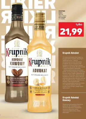 Likier Advokat  promocja w Kaufland