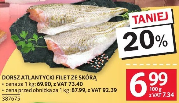 Dorsz atlantycki filet ze skóry promocja w Selgros