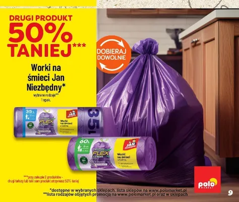 Worki na śmieci Jan Niezbędny Magnum Flex & Strong 60 l promocja w POLOmarket