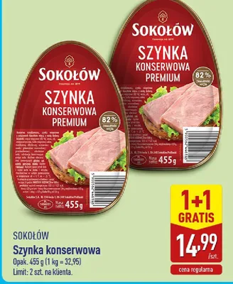 Szynka konserwowa premium promocja w Aldi
