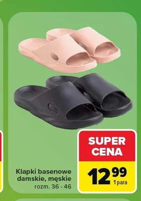 Klapki basenowe damskie promocja w Carrefour
