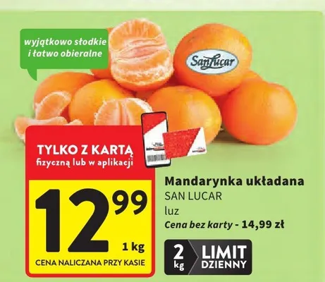 Mandarynka układana promocja w Intermarche