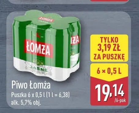 Piwo Łomża 6-pak promocja w Aldi