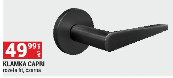 Klamka Capri rozeta fit czarna promocja w Merkury Market