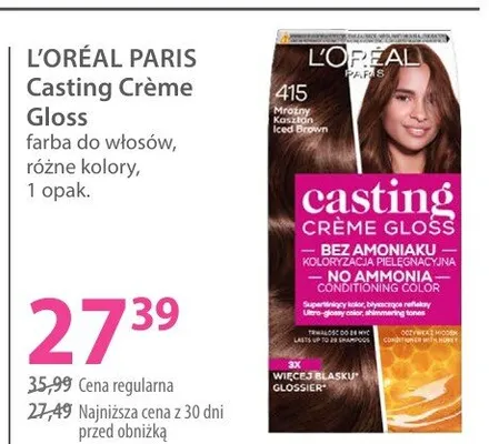 Farba do włosów Casting Crème Gloss różne kolory promocja w Hebe