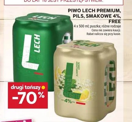 Piwo bezalkoholowe Lech Free promocja w Stokrotka