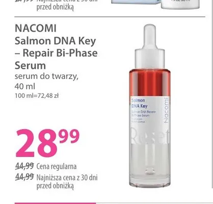 Serum do twarzy Nacomi Salmon DNA Key - Repair Bi-Phase Serum promocja w Hebe