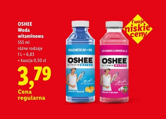 Woda witaminowa Oshee Magnesium + B6 promocja w Lidl