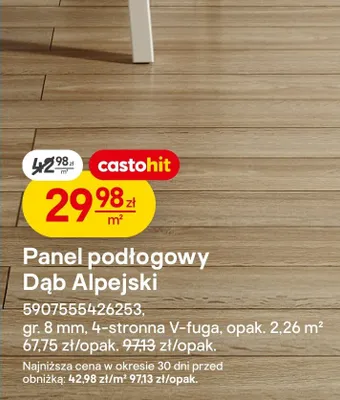 Panel podłogowy Dąb Alpejski promocja w Castorama