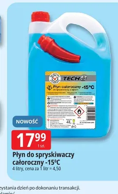 Płyn do spryskiwaczy całoroczny -15°C Tech 9 promocja w Leclerc