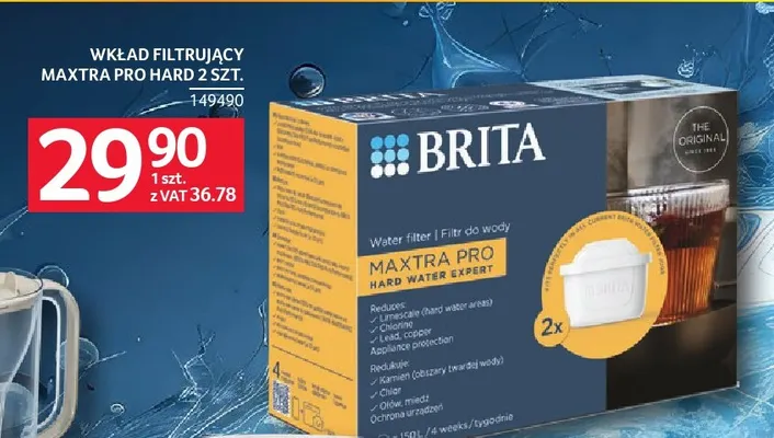 Wkład filtrujący Brita Maxtra Pro Hard 2-pak promocja w Selgros