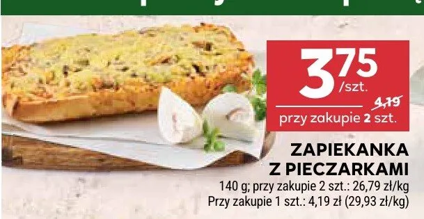 Zapiekanka z pieczarkami promocja w Stokrotka