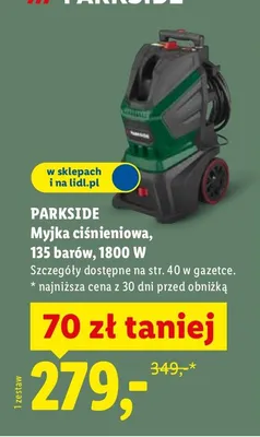 Myjka ciśnieniowa, 135 barów, 1800 W promocja w Lidl