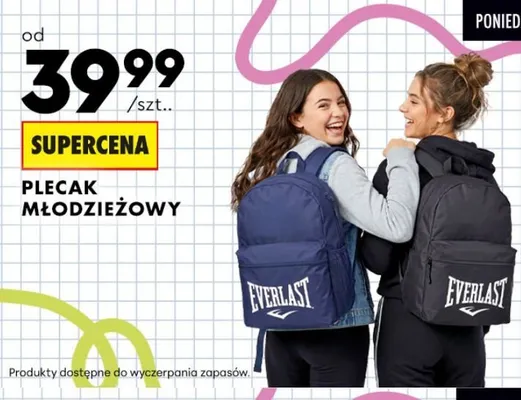 Plecak młodzieżowy Everlast promocja w Biedronka