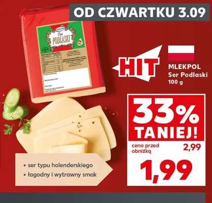 Ser podlaski Mlekpol promocja w Kaufland