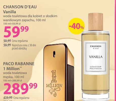 Woda toaletowa dla kobiet o słodkim waniliowym zapachu Vanilla promocja w Hebe