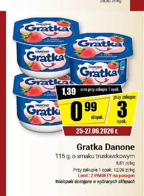 Gratka Danone o smaku truskawkowym promocja w Premium Nasz Sklep