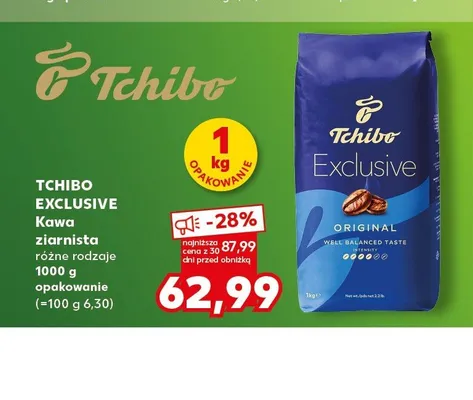 Kawa ziarnista Tchibo Exclusive Original promocja w Kaufland