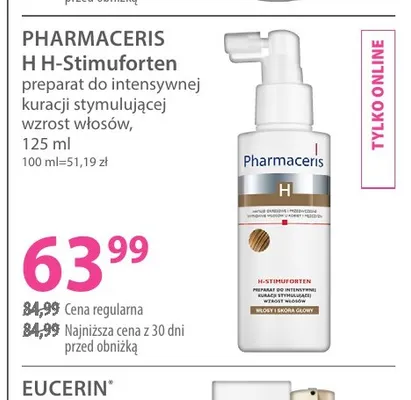 H H-Stimuforten preparat do intensywnej kuracji stymulującej wzrost włosów Pharmaceris promocja w Hebe