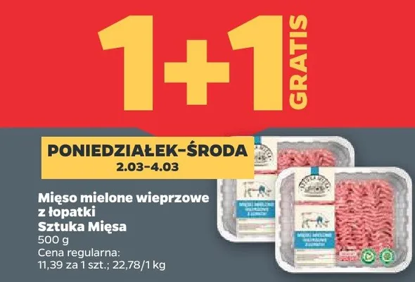 Mięso mielone wieprzowe z łopatki Stąd Takie Dobre! Mięsa promocja w Netto